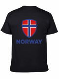 Norway Flag Shield T-Shirt - Patriotic Pride!