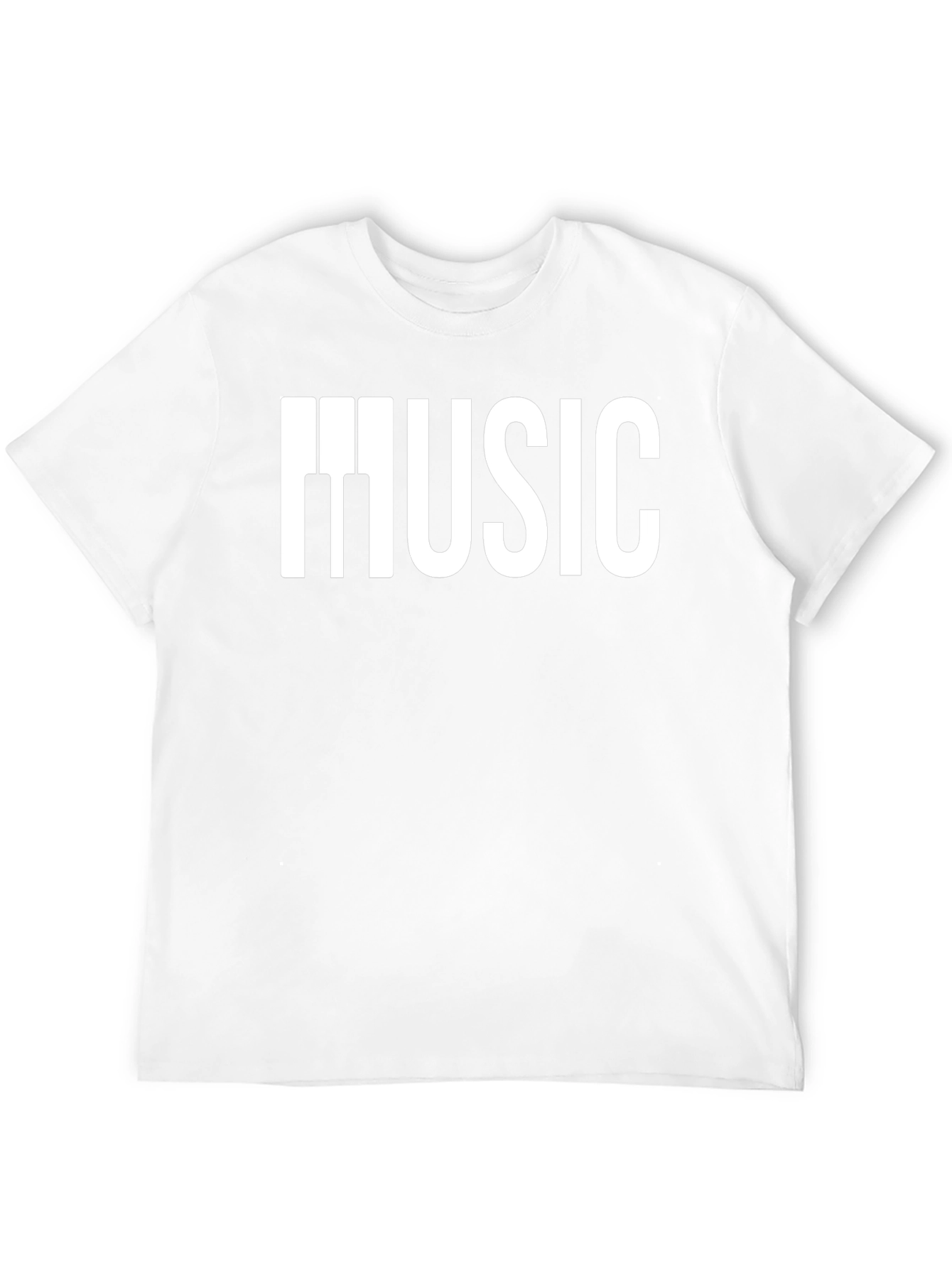 Music Piano Keys Graphic Black T-Shirt