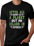 Planet Island in Space Graphic T-Shirt