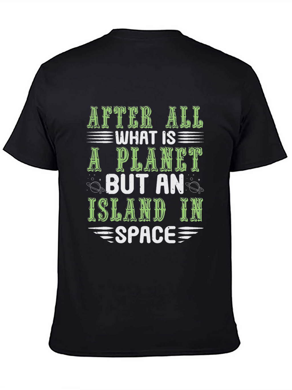 Planet Island in Space Graphic T-Shirt