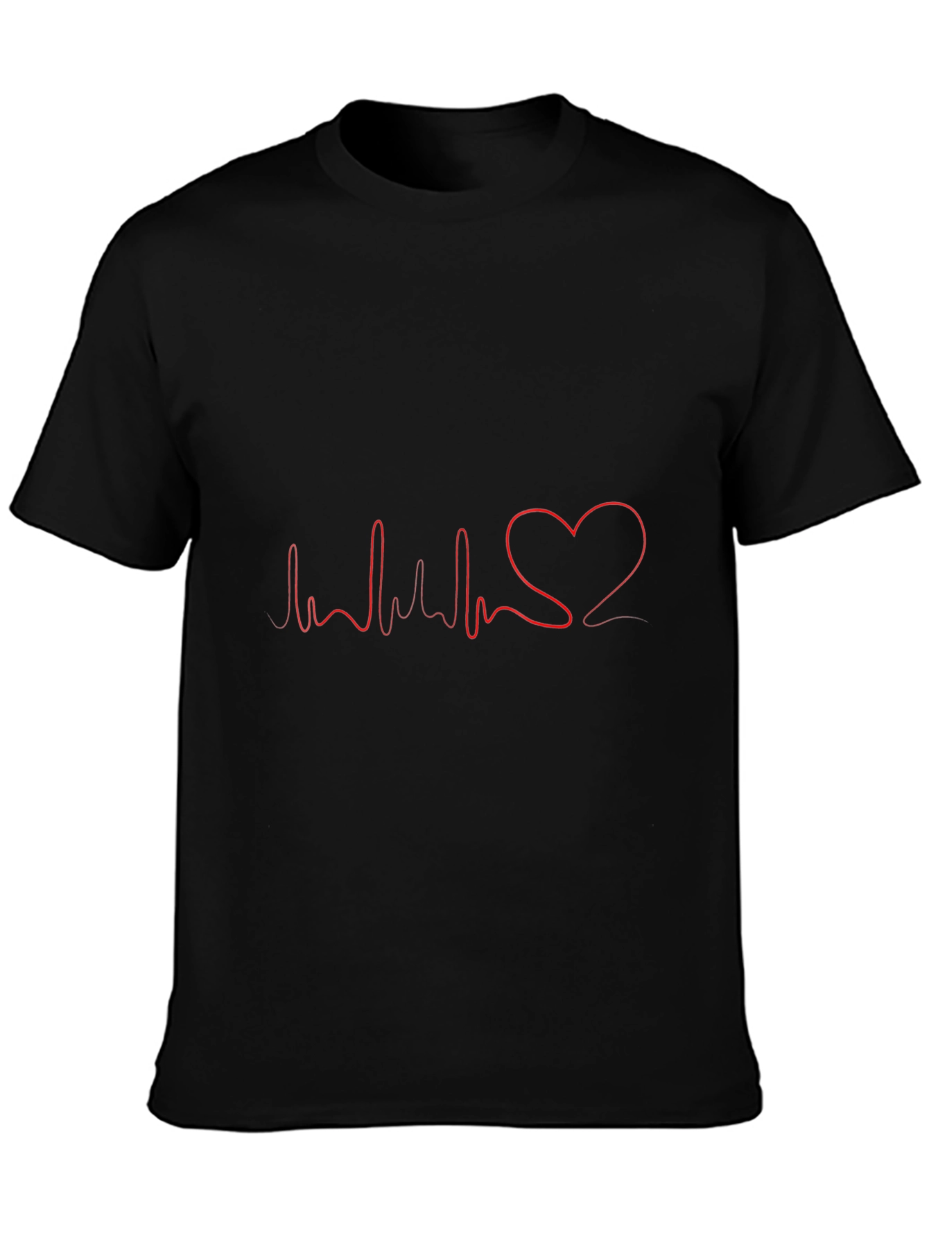 Heartbeat Heart Love T-Shirt - Mens