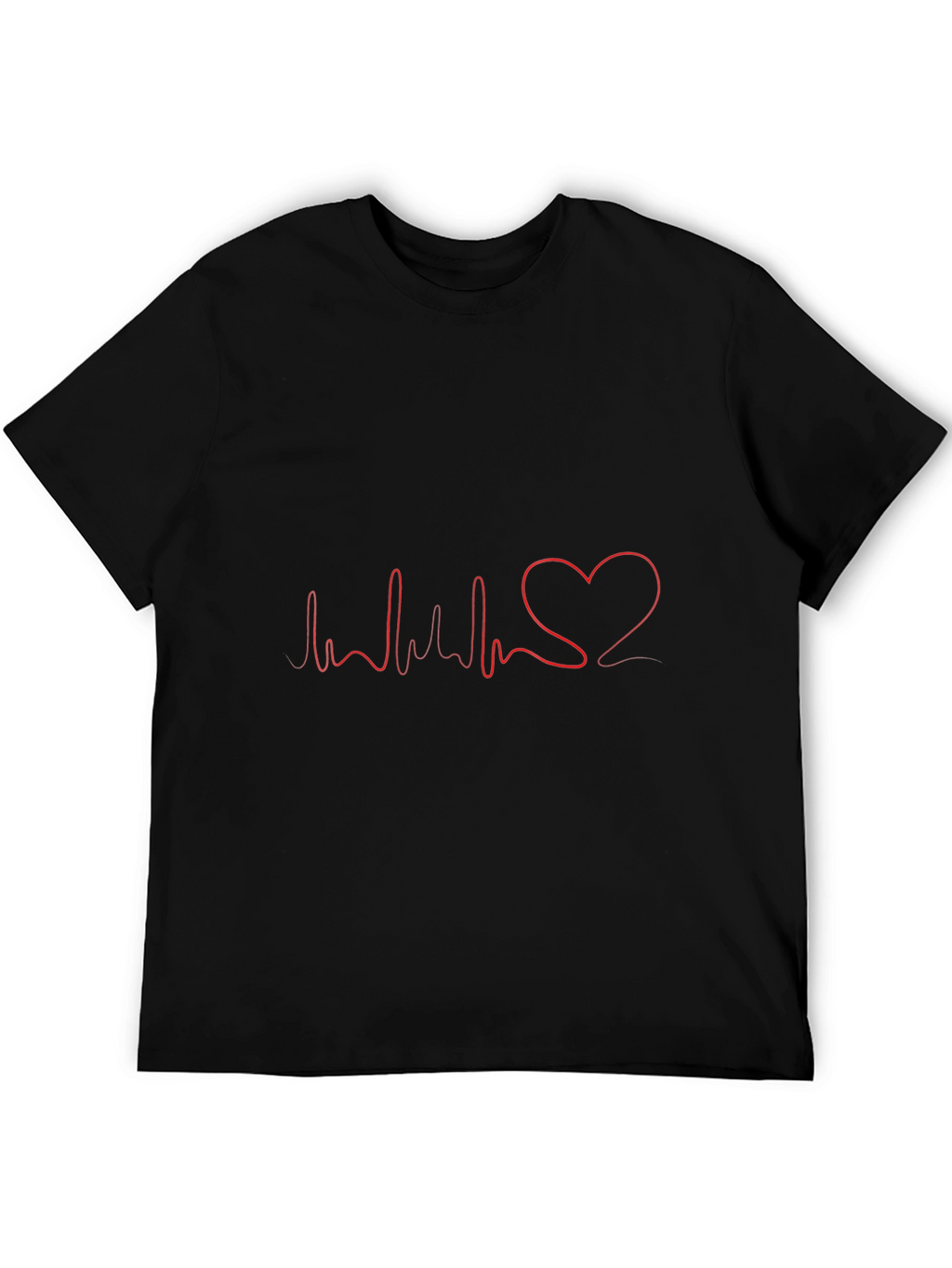 Heartbeat Heart Love T-Shirt - Mens