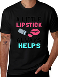 Lipstick Helps Graphic Tee - Beauty Lover Shirt