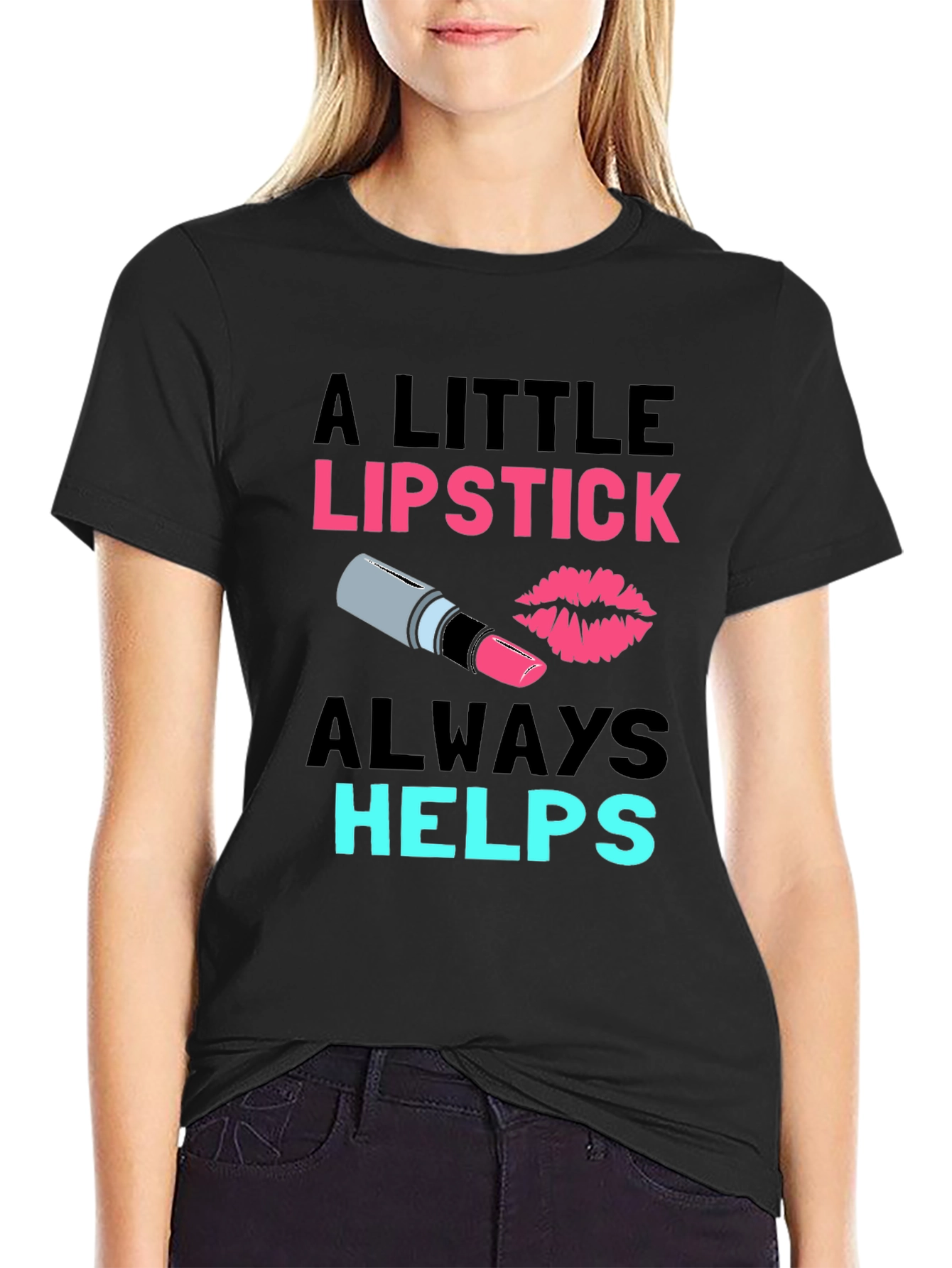 Lipstick Helps Graphic Tee - Beauty Lover Shirt