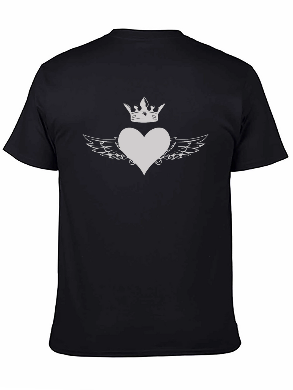 Heart with Crown and Wings Graphic Tee