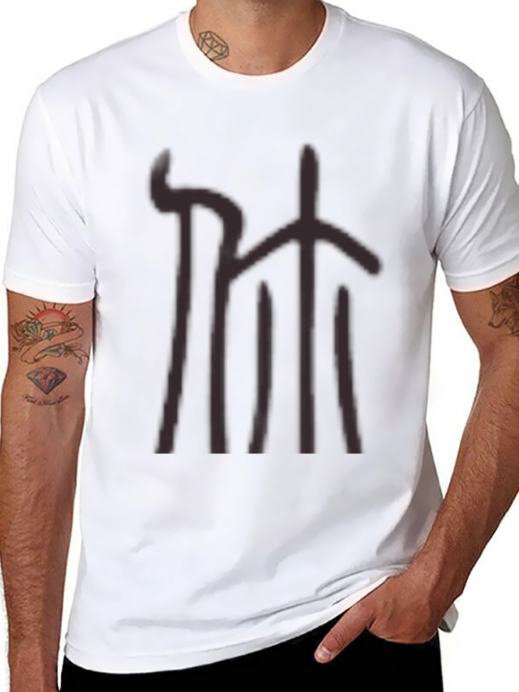 Abstract Graphic Print Tee - Casual Style