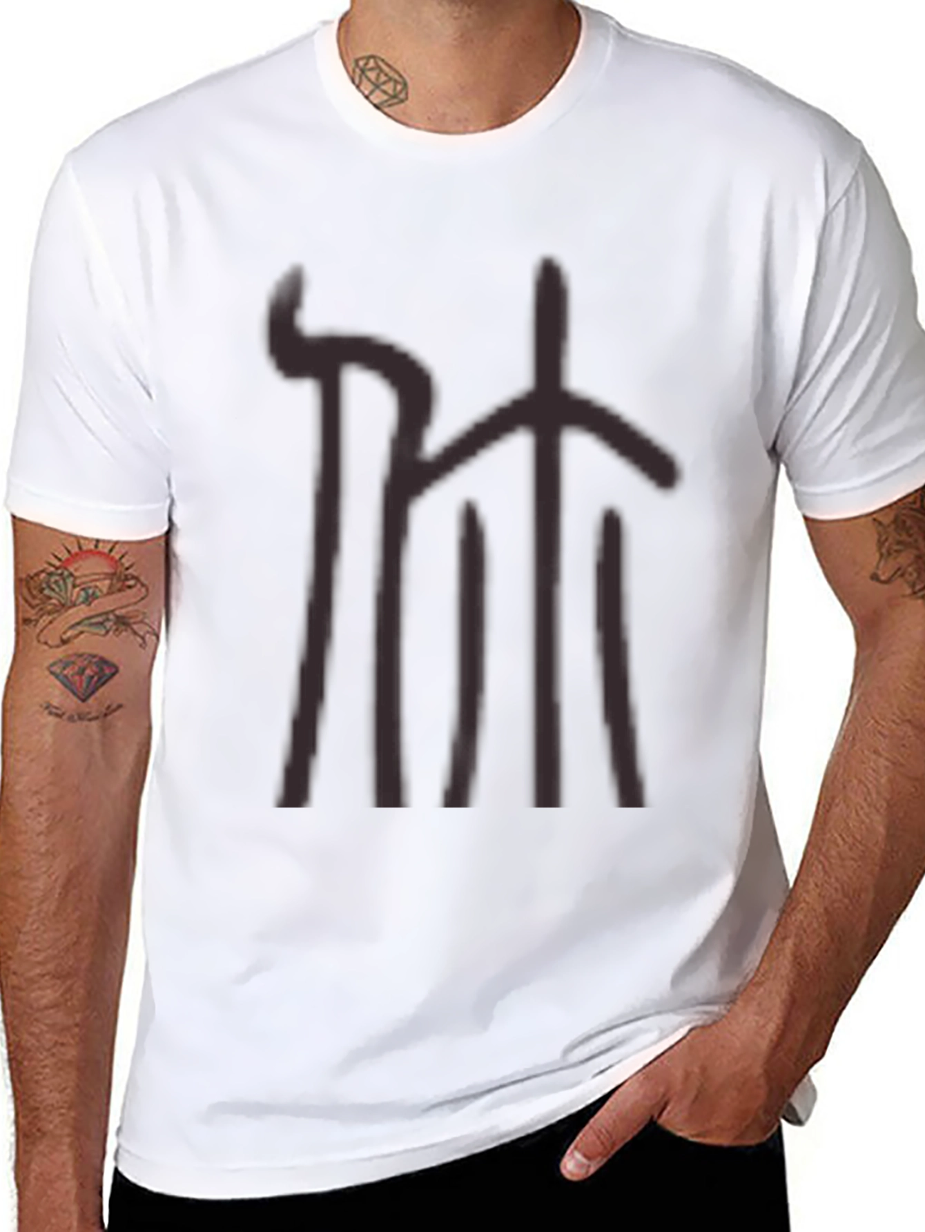 Abstract Graphic Print Tee - Casual Style