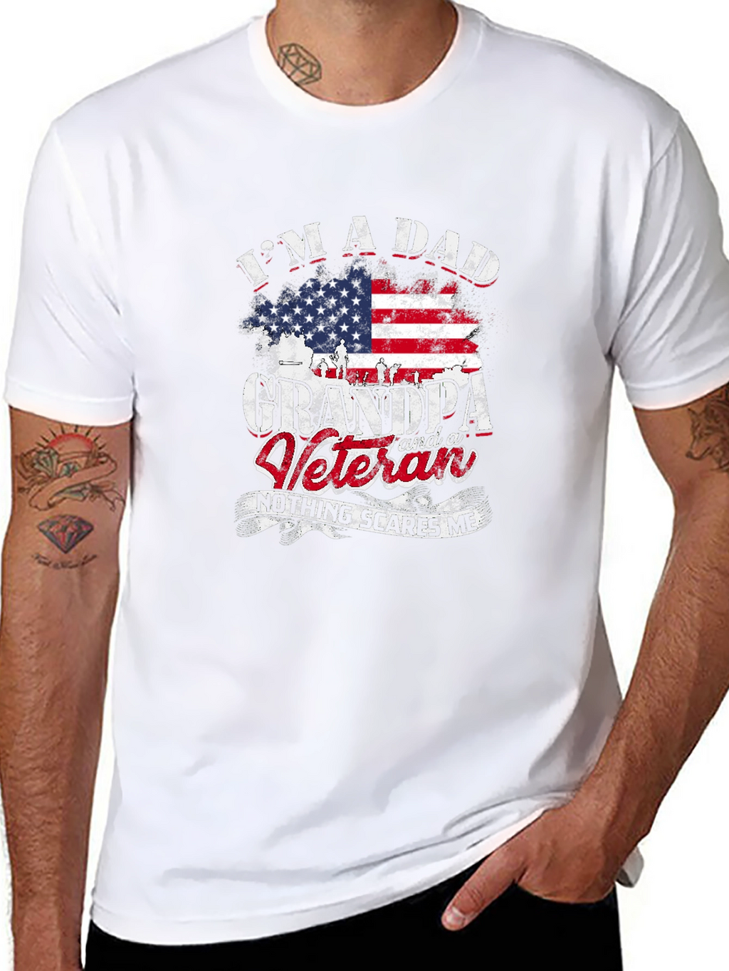 Im A Dad Grandpa Veteran Tee
