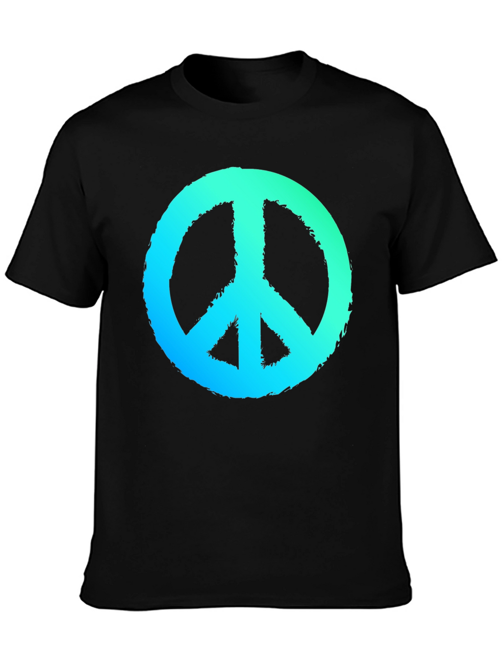 Peace Sign Graphic Black T-Shirt
