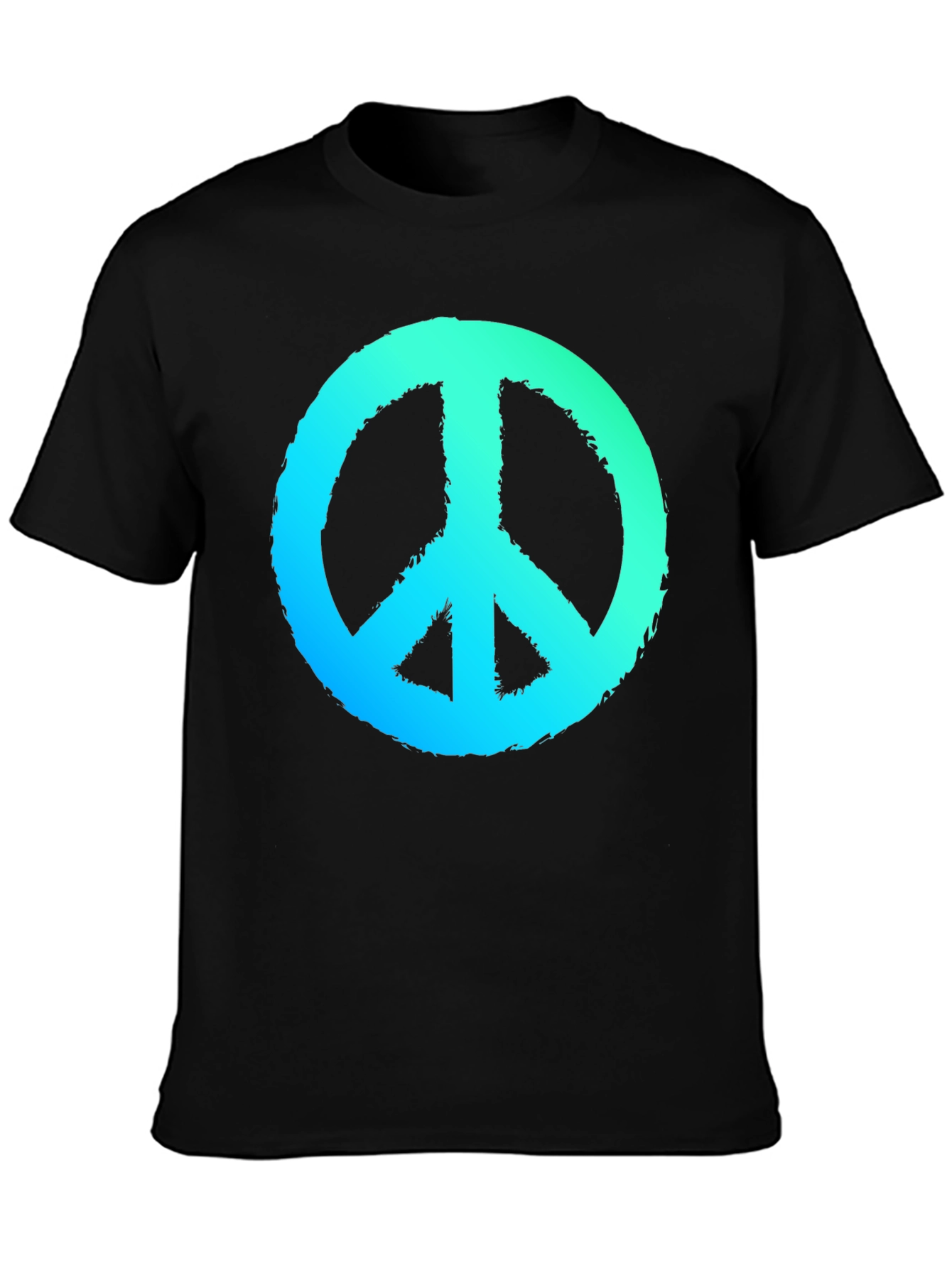 Peace Sign Graphic Black T-Shirt