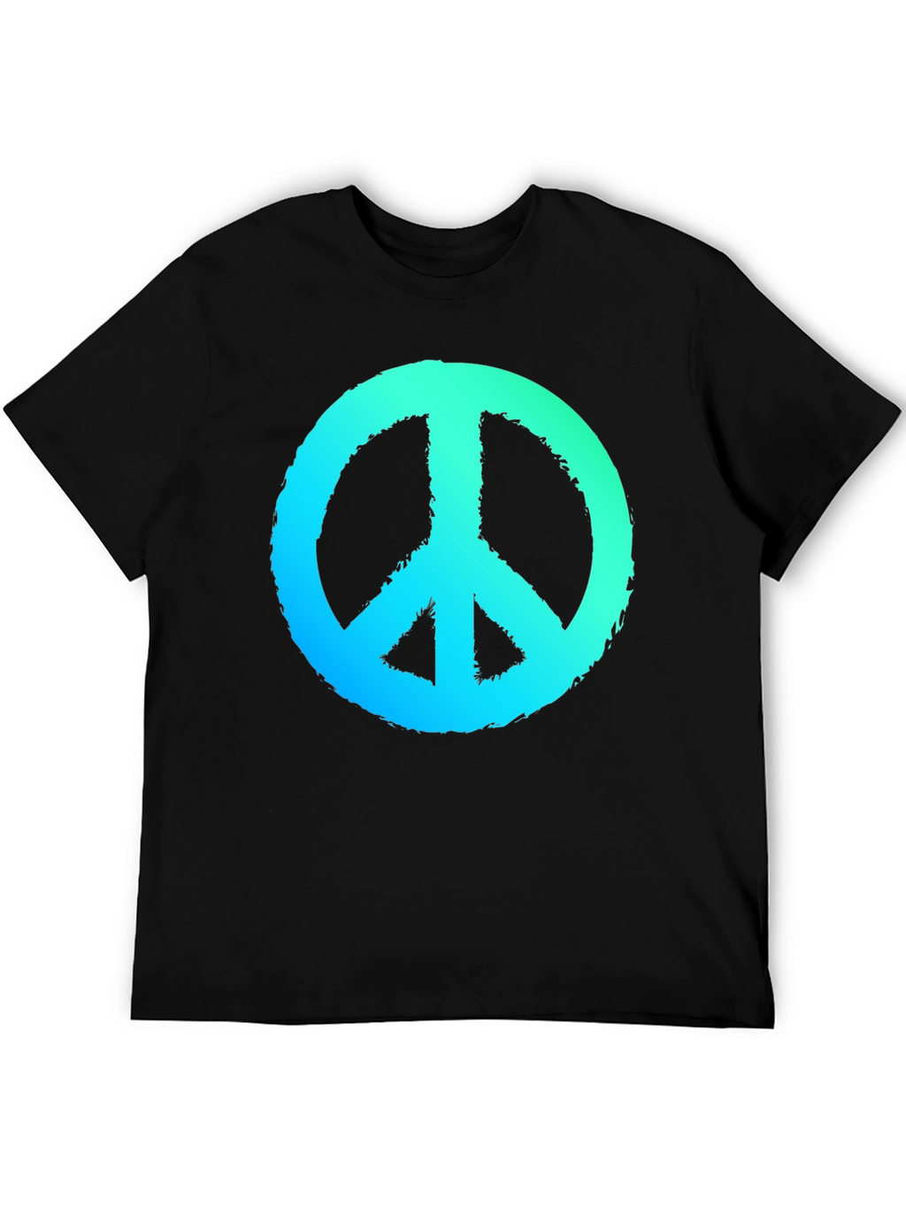 Peace Sign Graphic Black T-Shirt