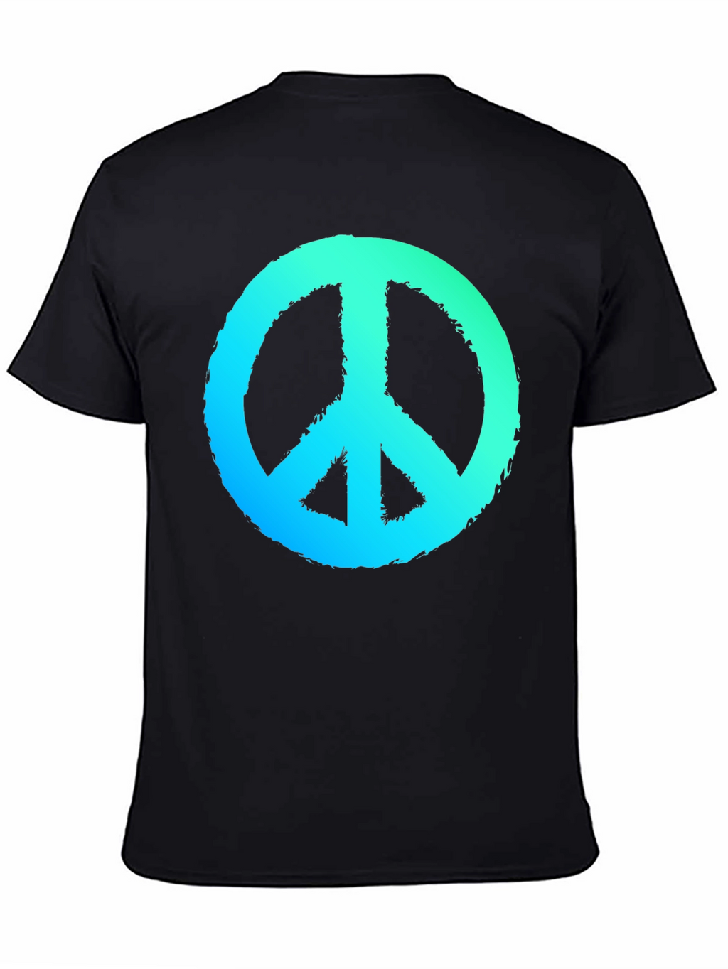 Peace Sign Graphic Black T-Shirt