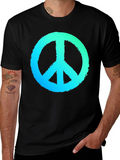 Peace Sign Graphic Black T-Shirt