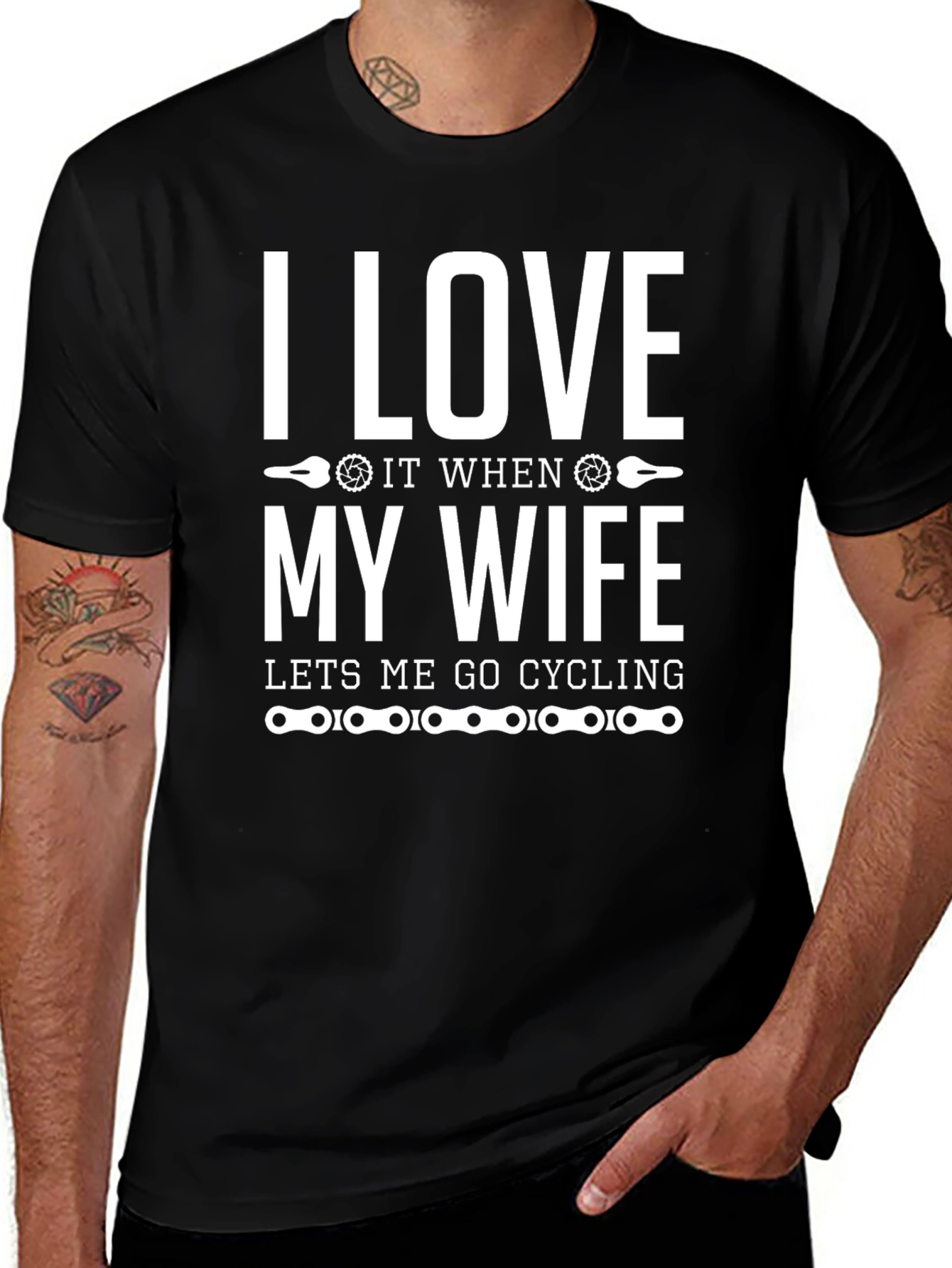 I Love My Wife Cycling T-Shirt - Funny Husband Gift