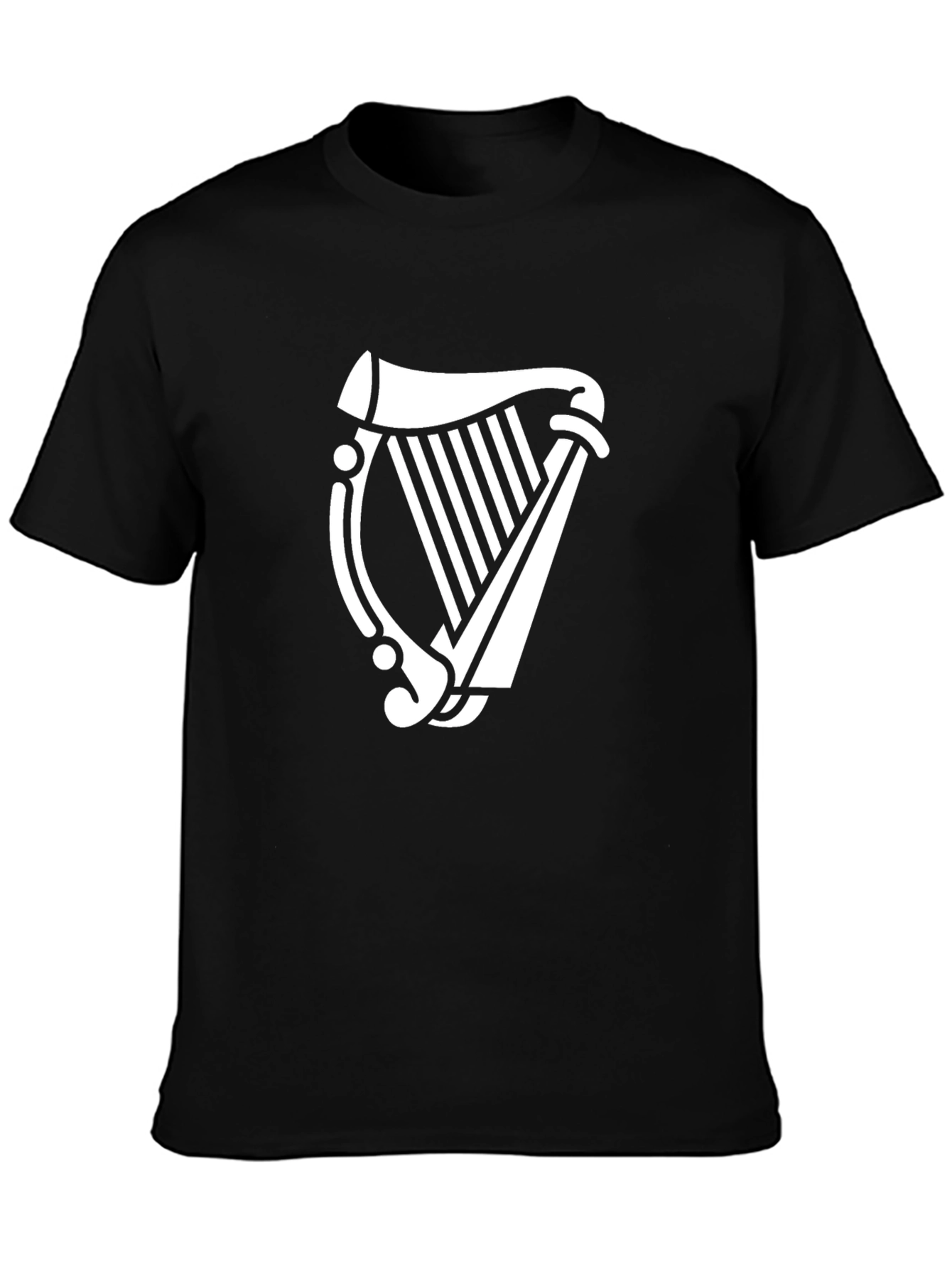 Irish Harp Graphic T-Shirt - Black