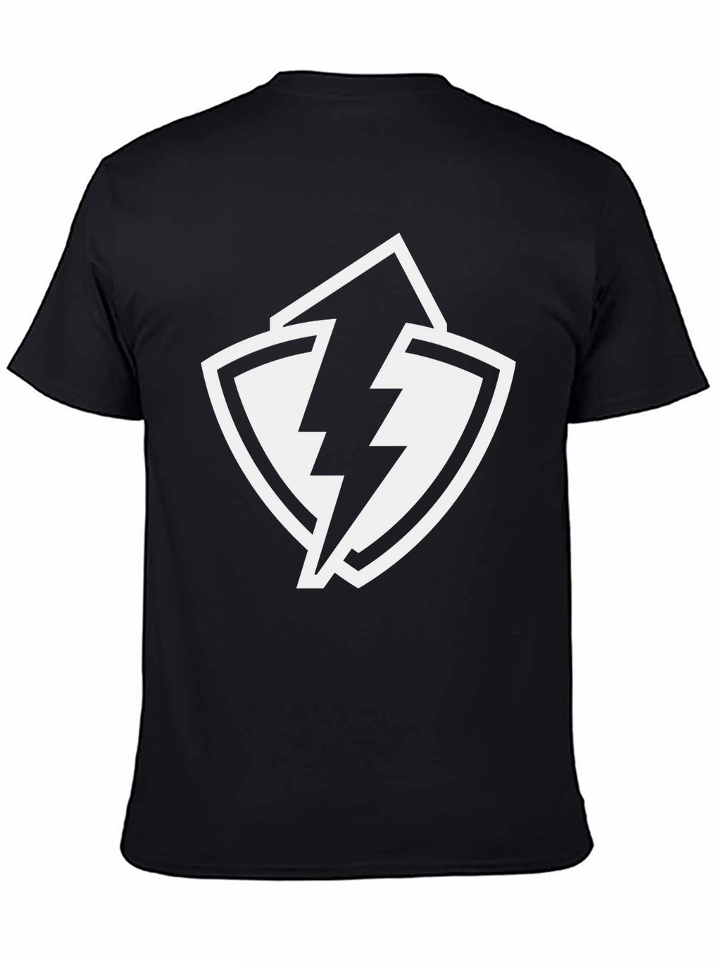 Lightning Bolt Shield Graphic Black T-Shirt