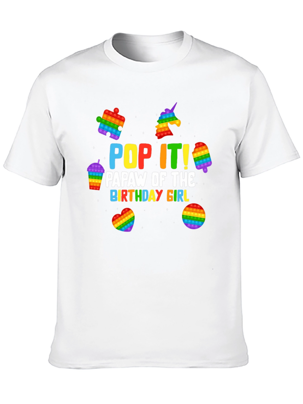 Pop It! Papaw Birthday Girl T-Shirt
