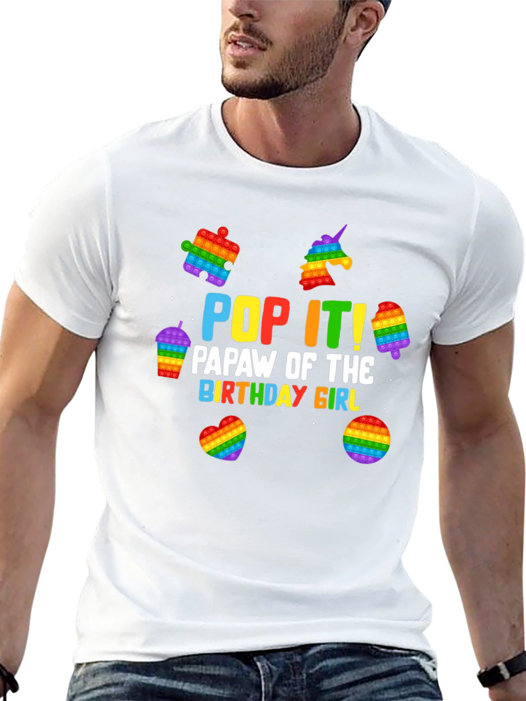Pop It! Papaw Birthday Girl T-Shirt
