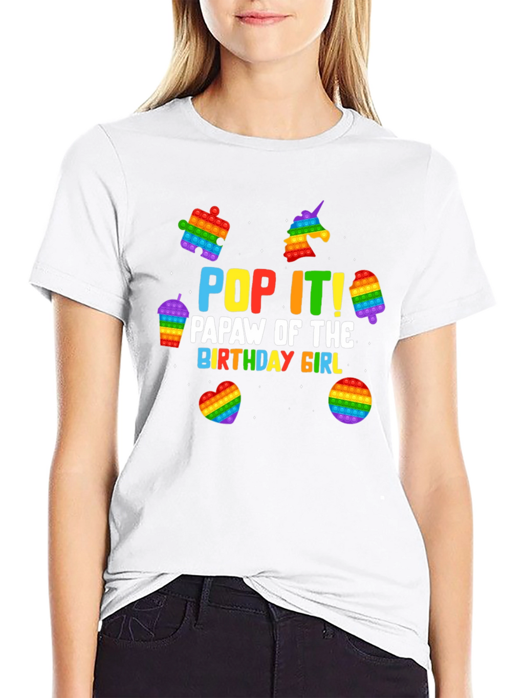 Pop It! Papaw Birthday Girl T-Shirt