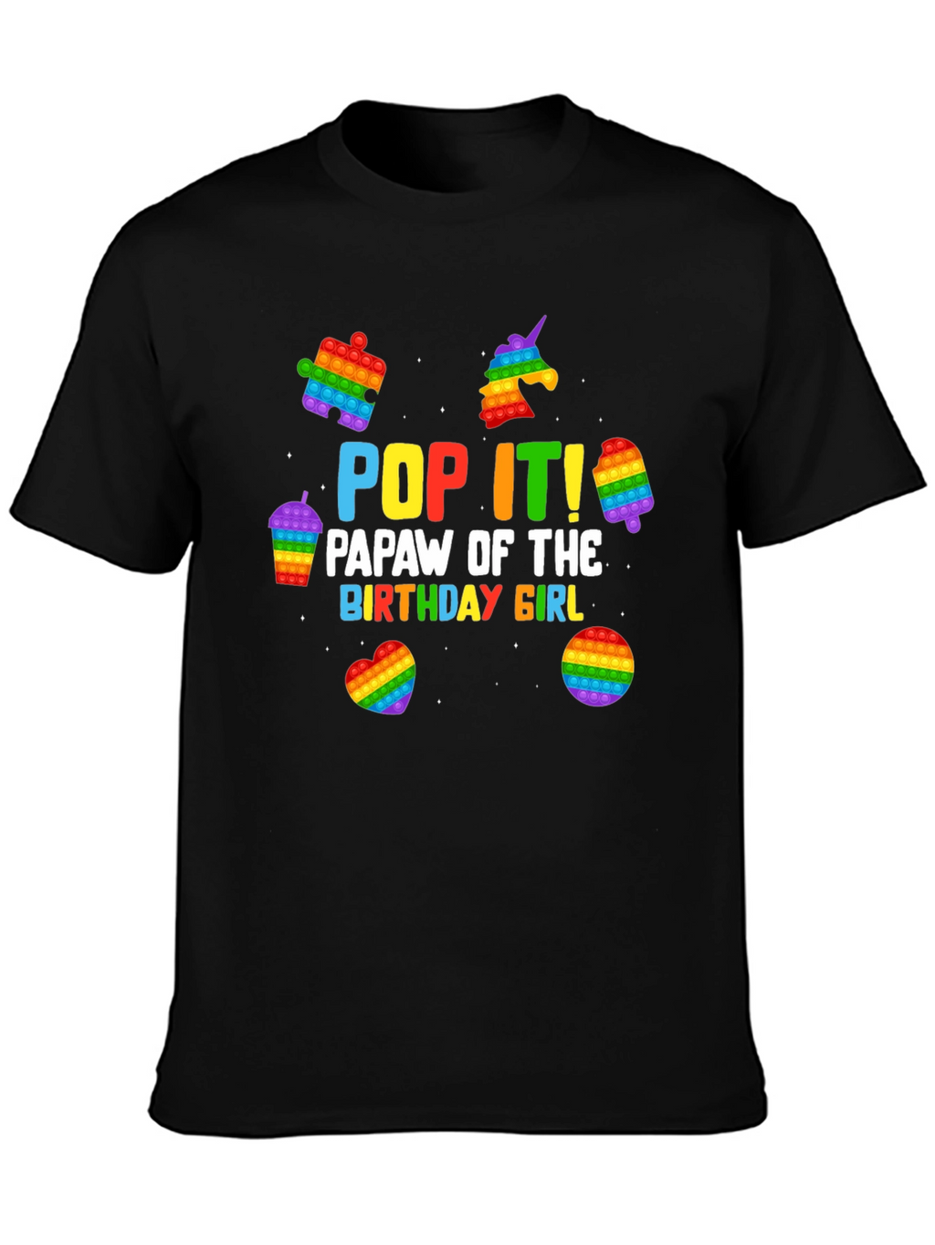 Pop It! Papaw Birthday Girl T-Shirt