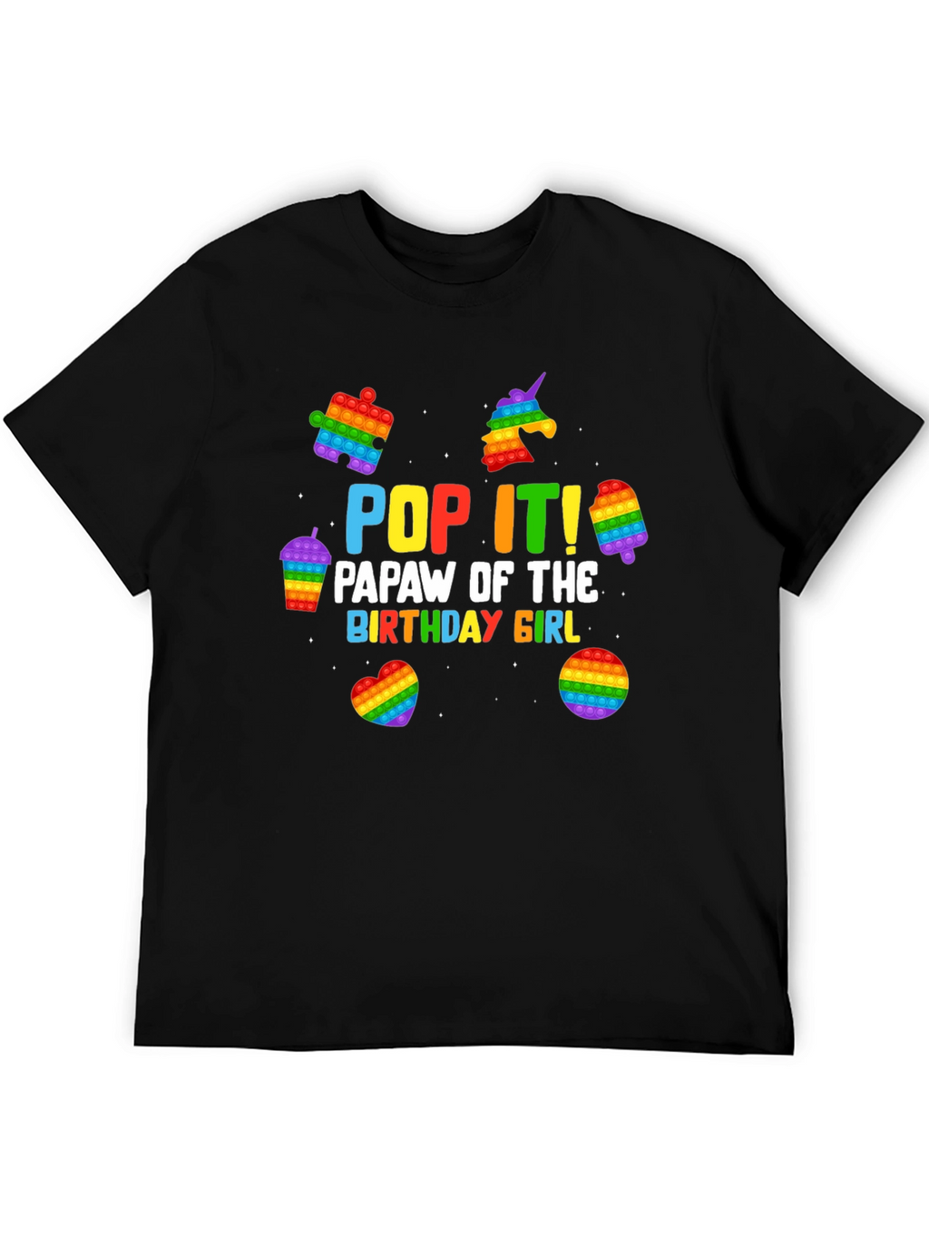 Pop It! Papaw Birthday Girl T-Shirt