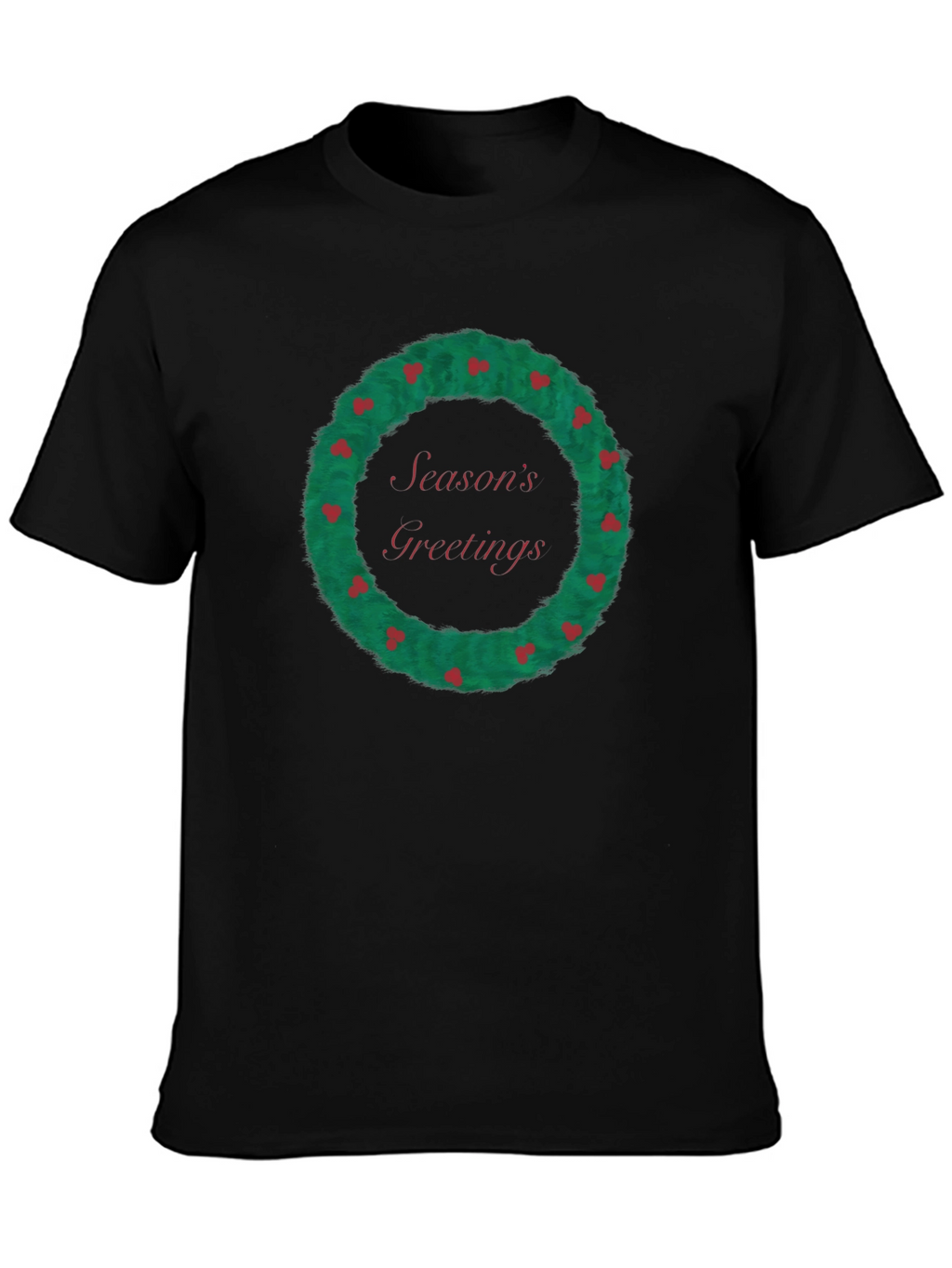 Seasons Greetings Wreath Graphic Tee