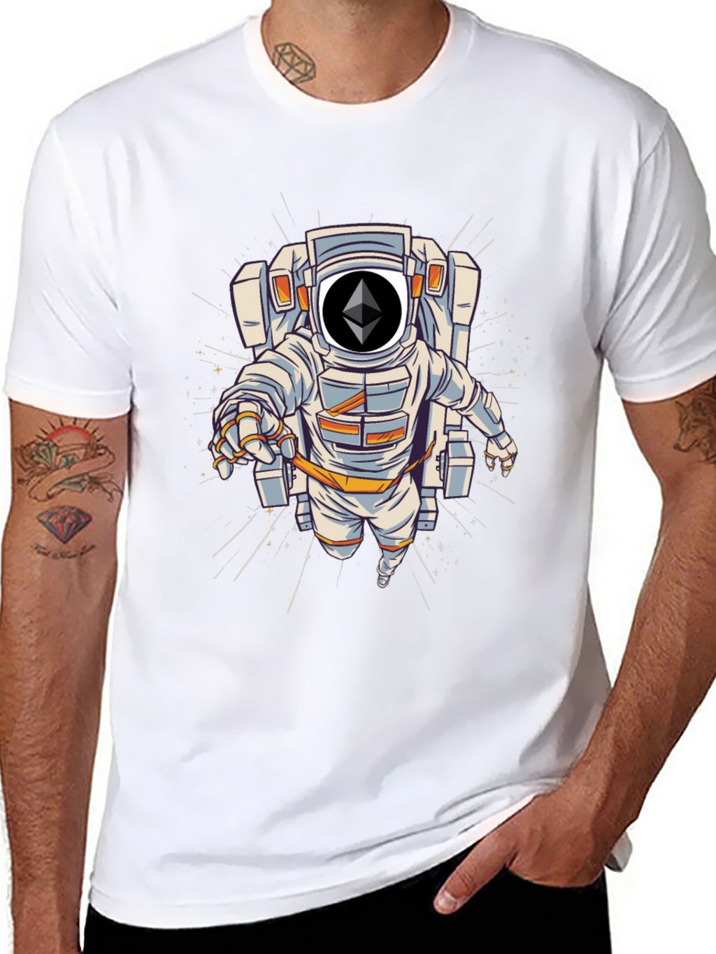 Ethereum Astronaut Black T-Shirt