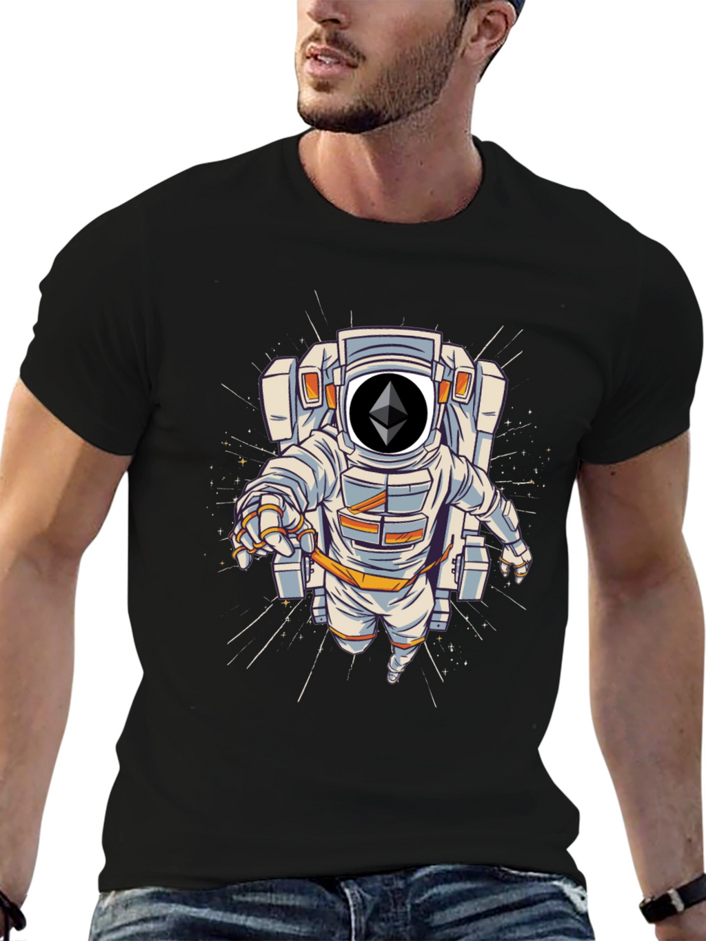 Ethereum Astronaut Black T-Shirt