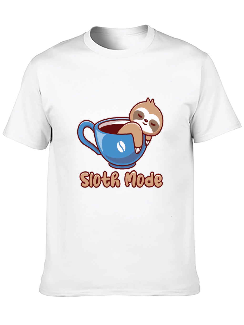 Sloth Mode Coffee Cup T-Shirt - Relaxed & Comfy