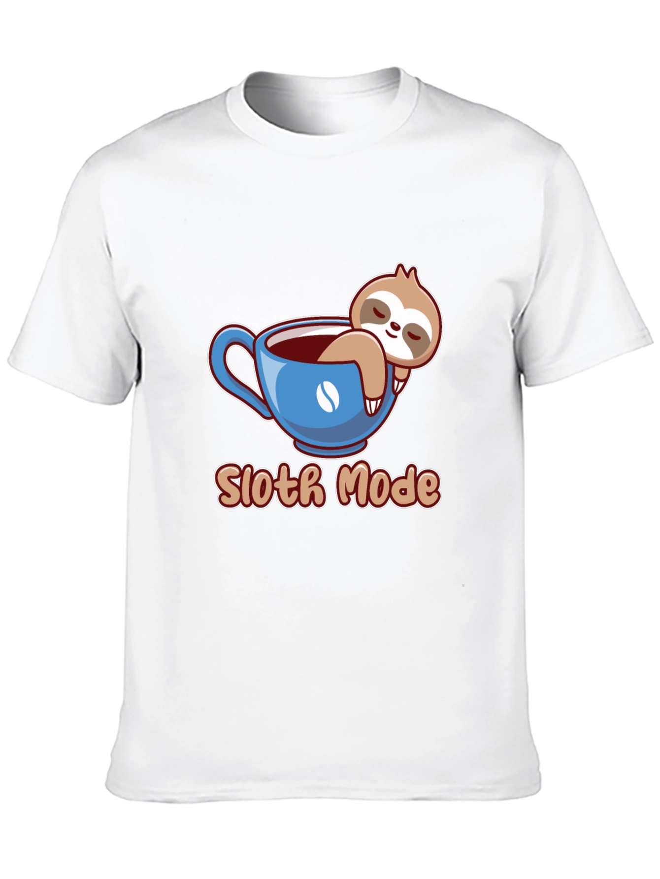 Sloth Mode Coffee Cup T-Shirt - Relaxed & Comfy