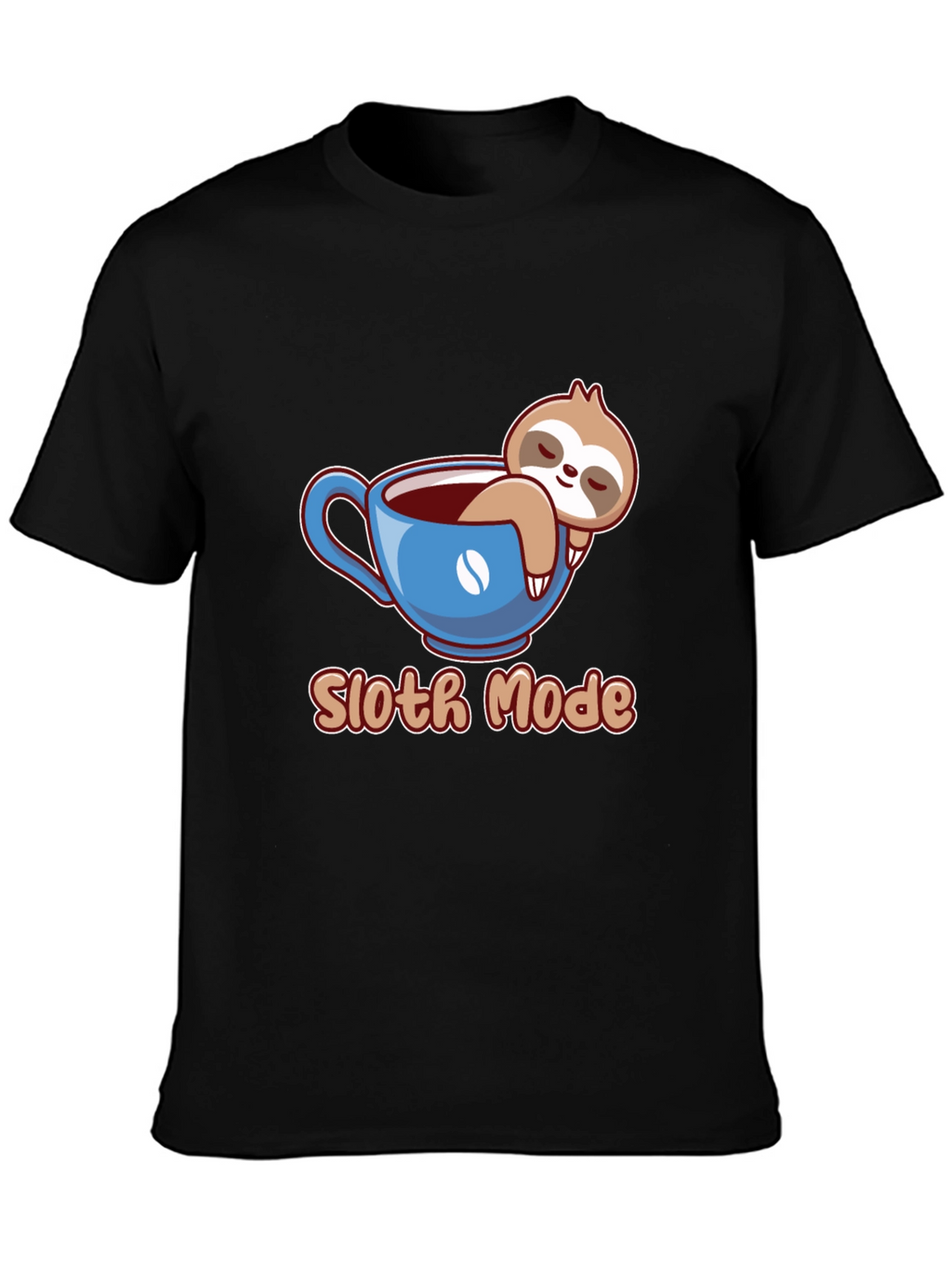 Sloth Mode Coffee Cup T-Shirt - Relaxed & Comfy