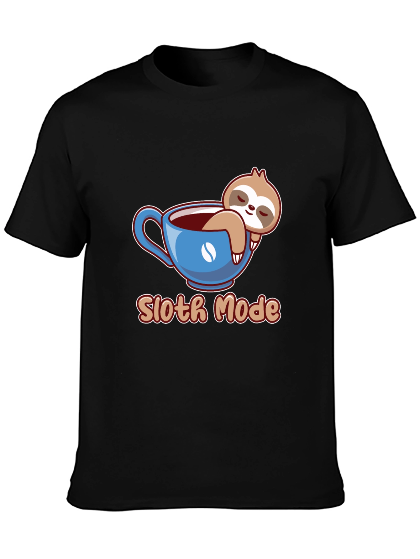 Sloth Mode Coffee Cup T-Shirt - Relaxed & Comfy