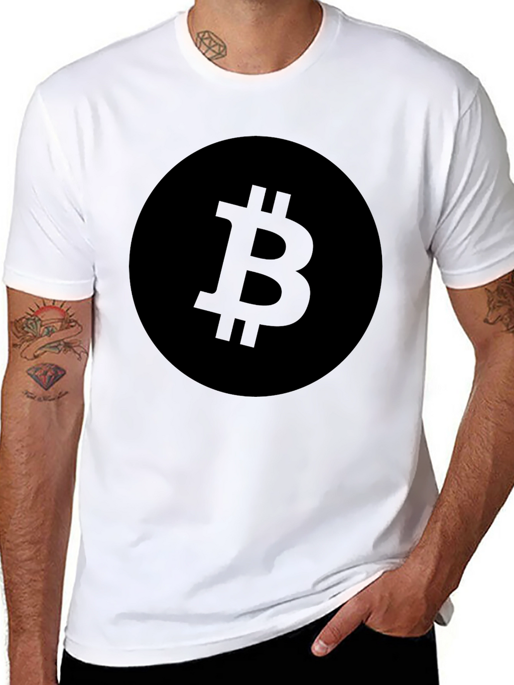 Bitcoin Logo Black T-Shirt - Crypto Currency Tee