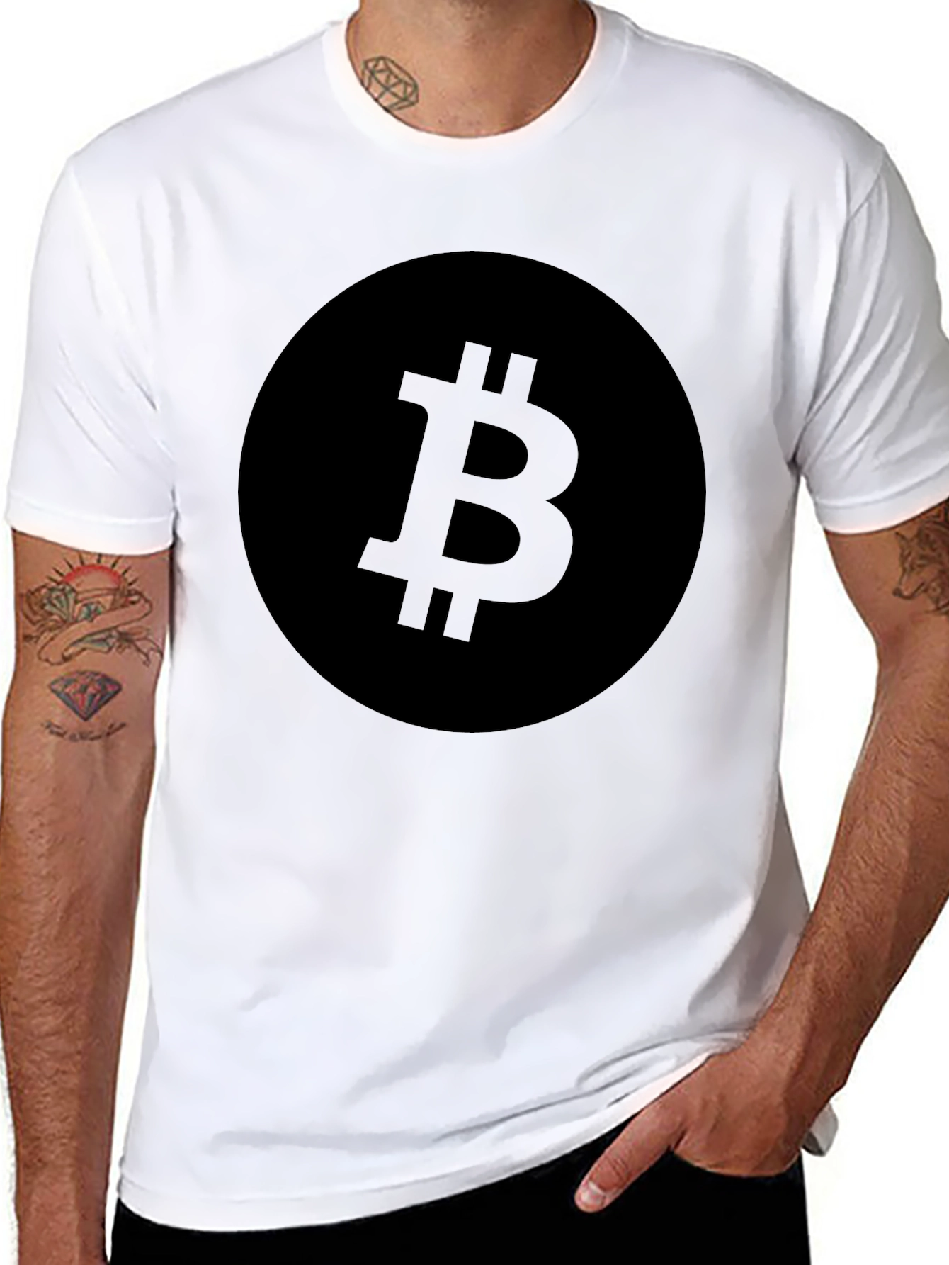 Bitcoin Logo Black T-Shirt - Crypto Currency Tee
