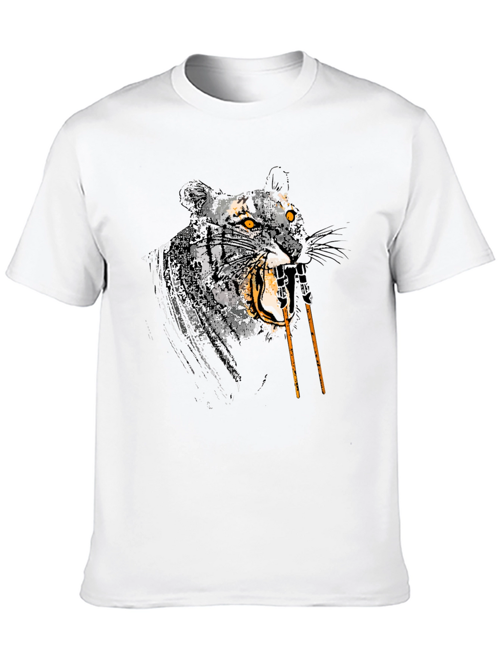 Roaring Tiger Graphic Tee - Mens Black T-Shirt