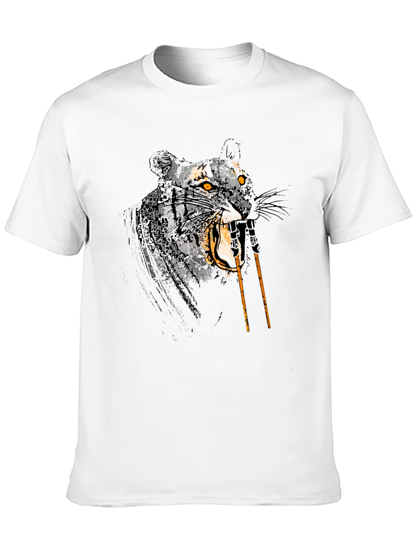 Roaring Tiger Graphic Tee - Mens Black T-Shirt