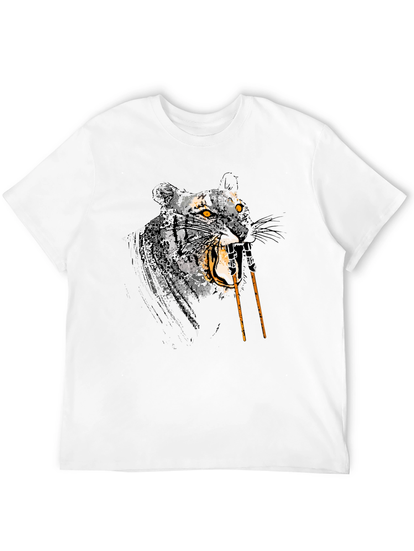 Roaring Tiger Graphic Tee - Mens Black T-Shirt