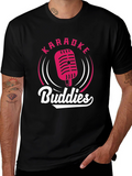 Karaoke Buddies Graphic T-Shirt - Music Lover Tee