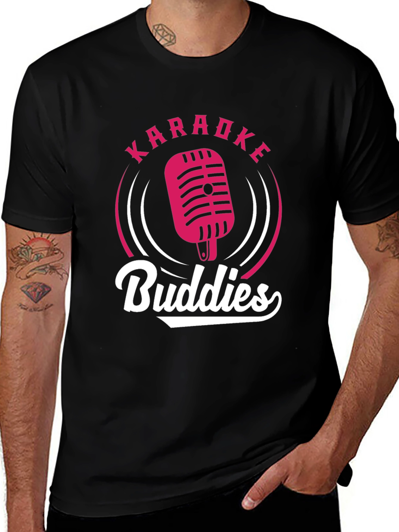 Karaoke Buddies Graphic T-Shirt - Music Lover Tee