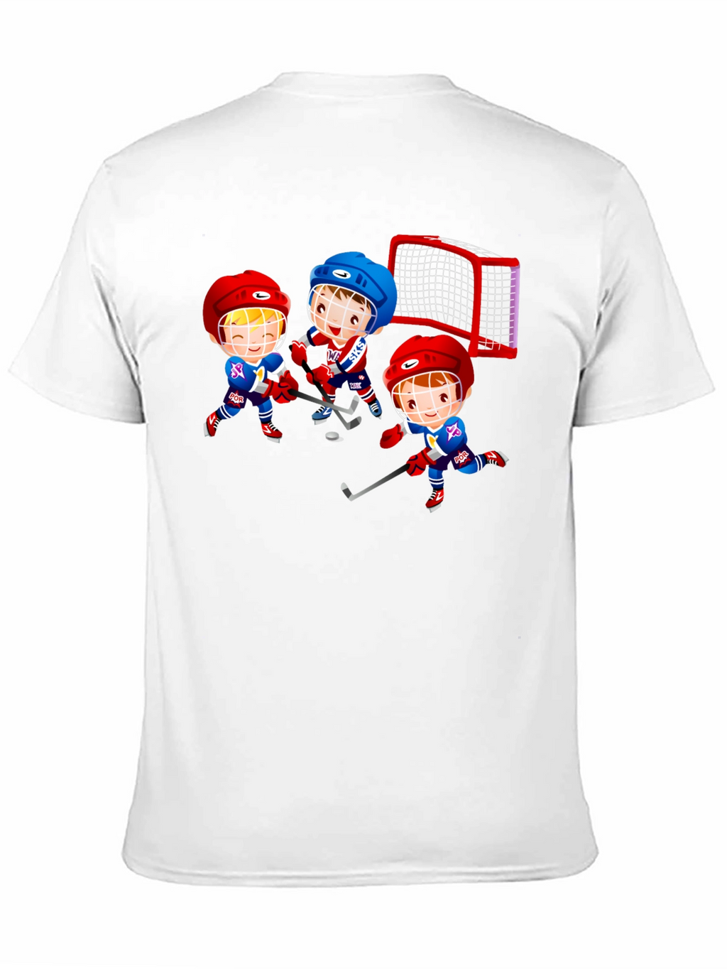 Hockey Cartoon Graphic T-Shirt - Fun Sports Tee