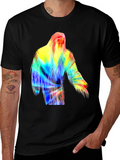 Colorful Bigfoot Graphic T-Shirt