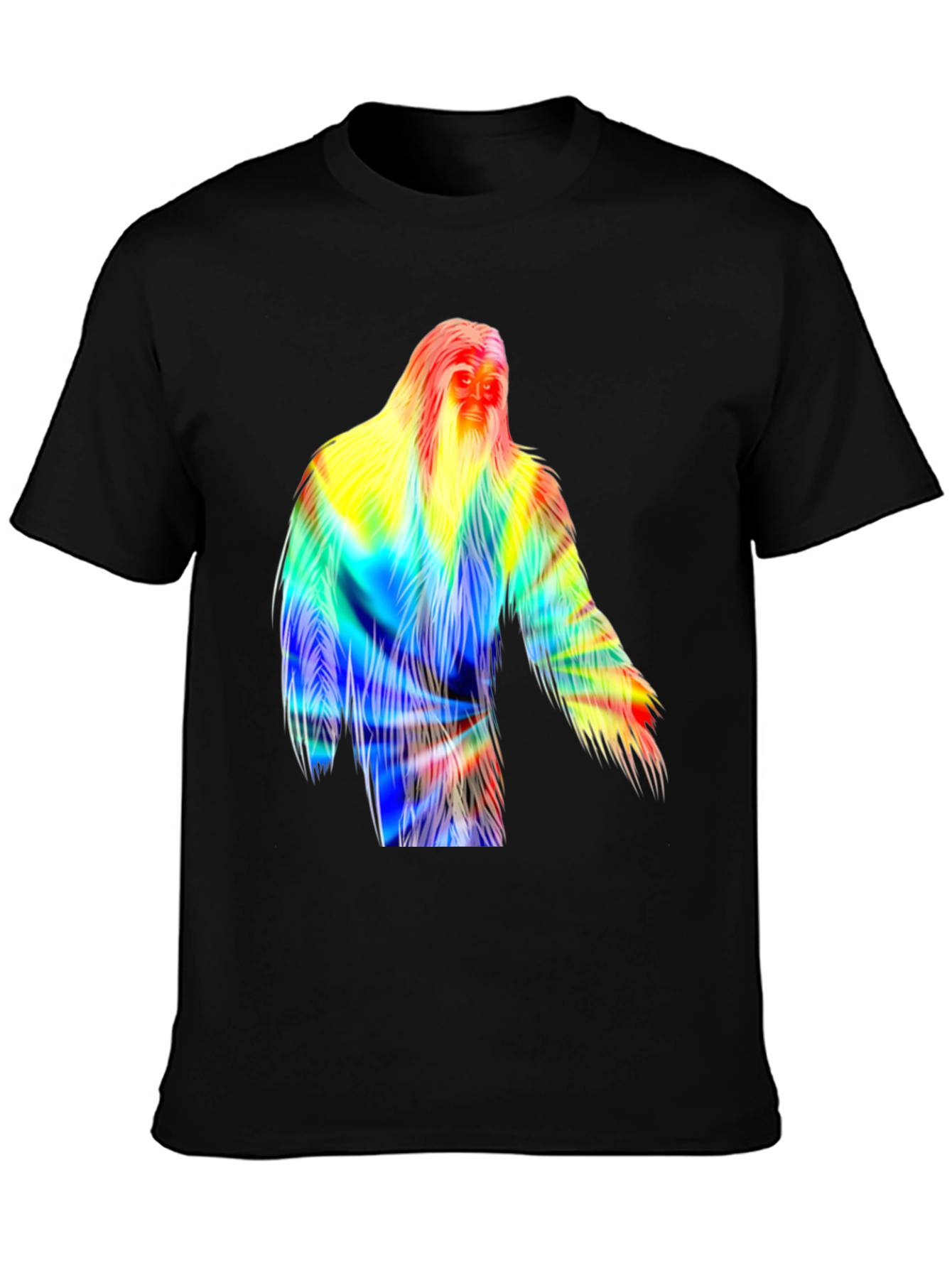 Colorful Bigfoot Graphic T-Shirt