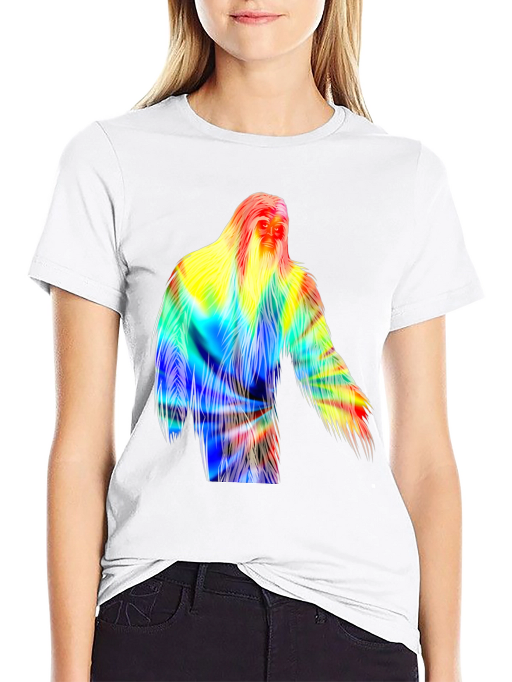 Colorful Bigfoot Graphic T-Shirt