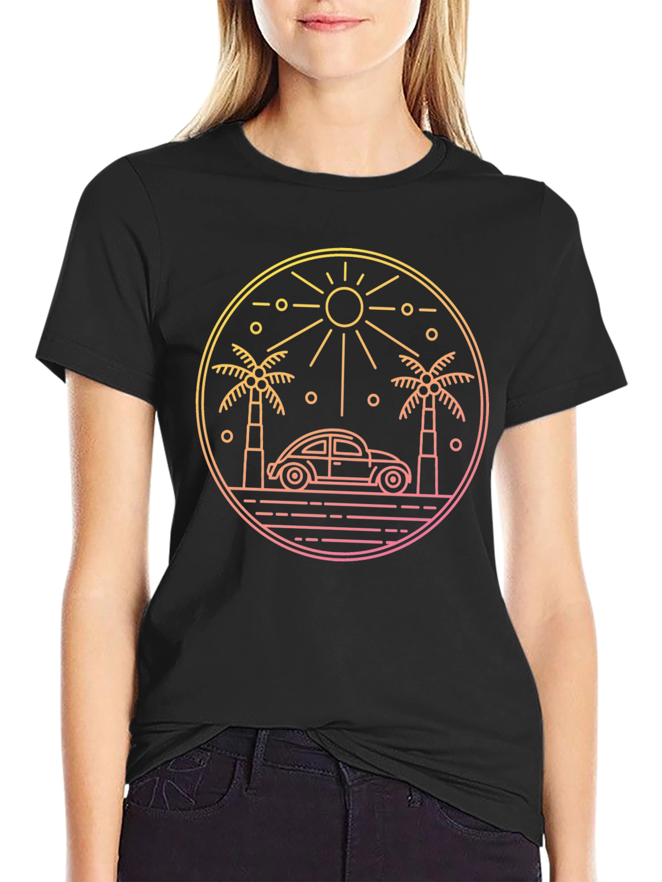 Retro Beach Car T-Shirt