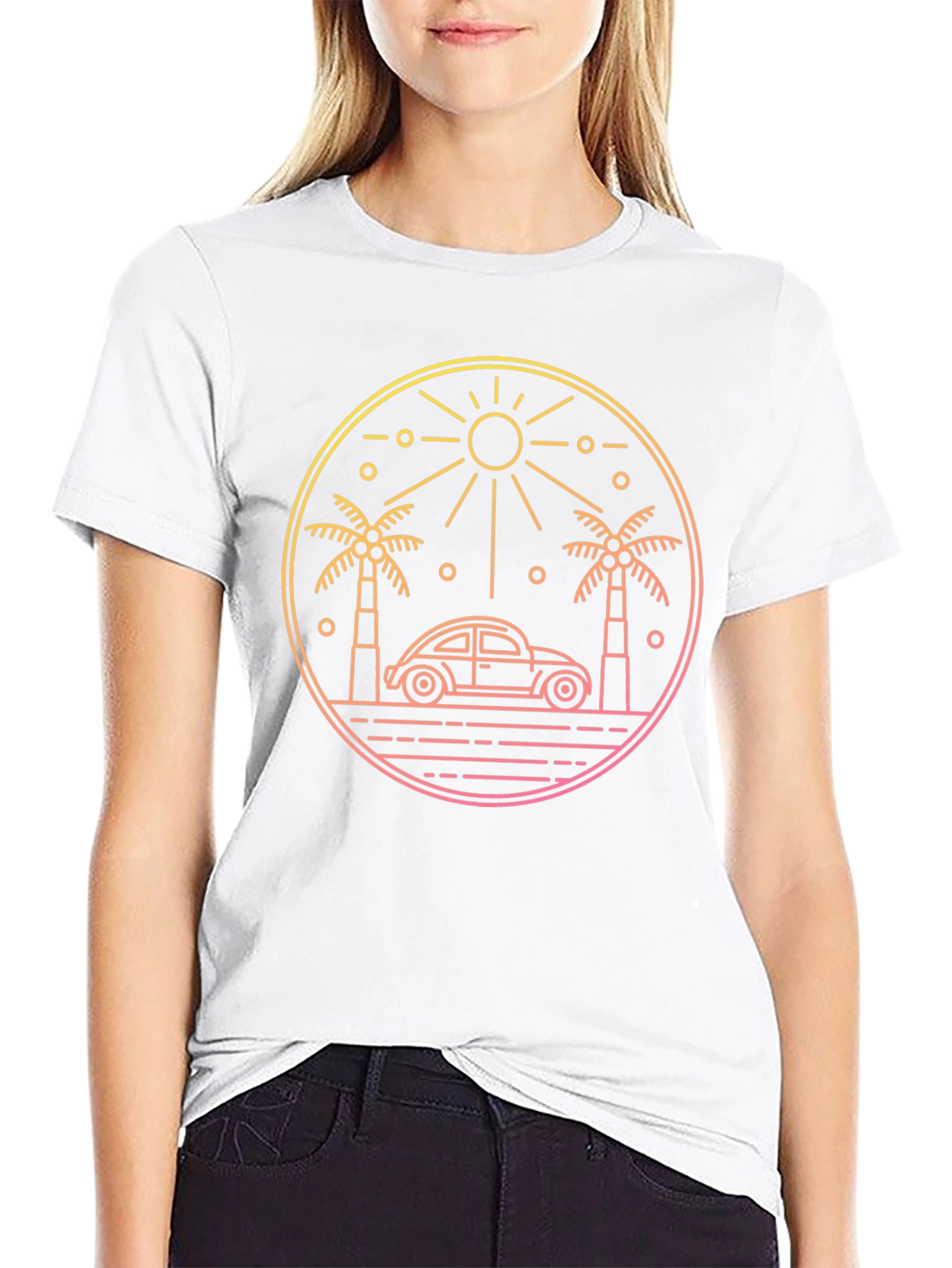 Retro Beach Car T-Shirt