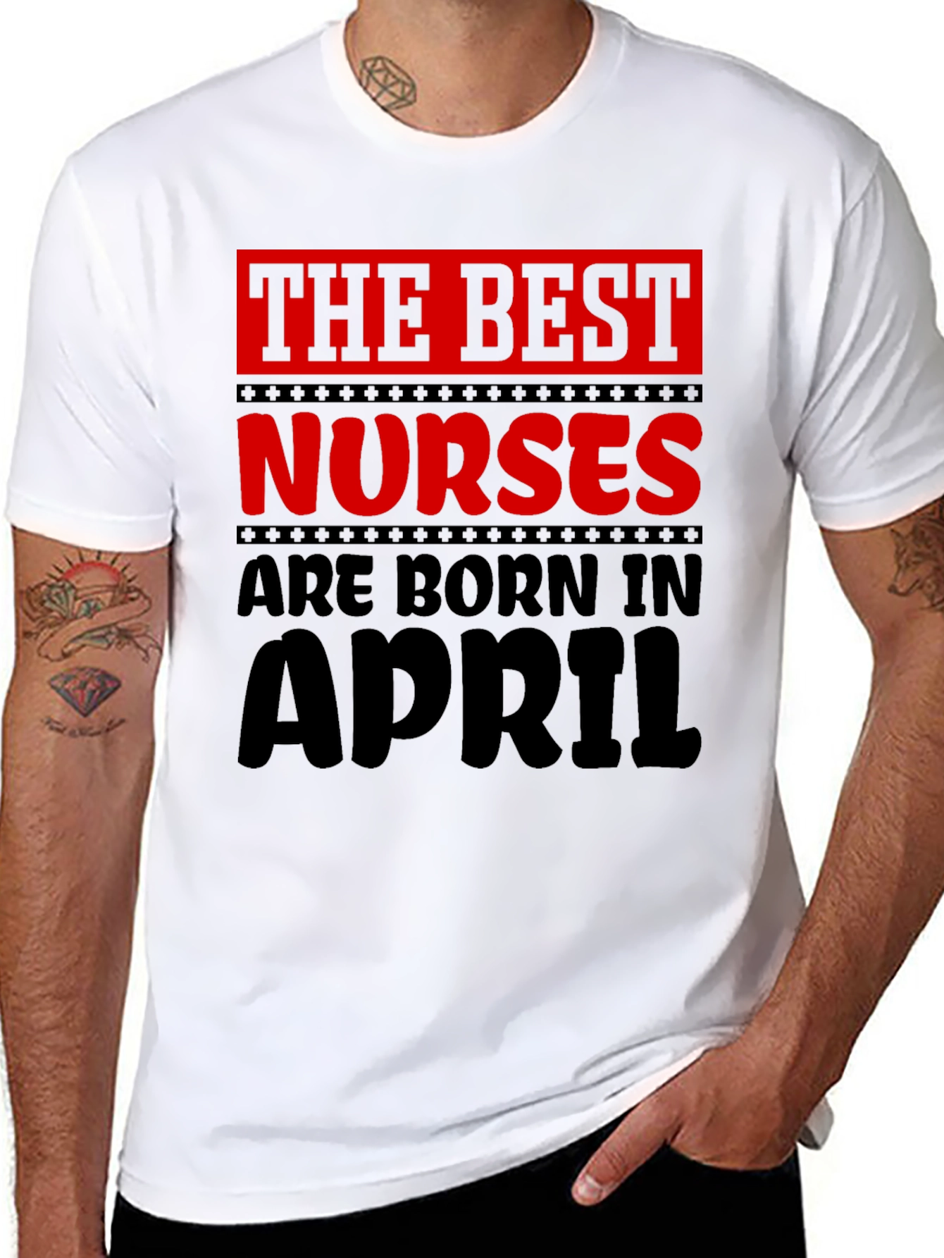 Best Nurses Are Born in April T-Shirt