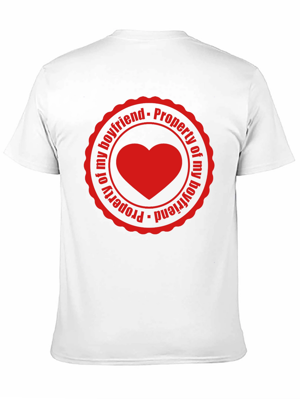 Property of My Boyfriend Heart Tee - Novelty Gift