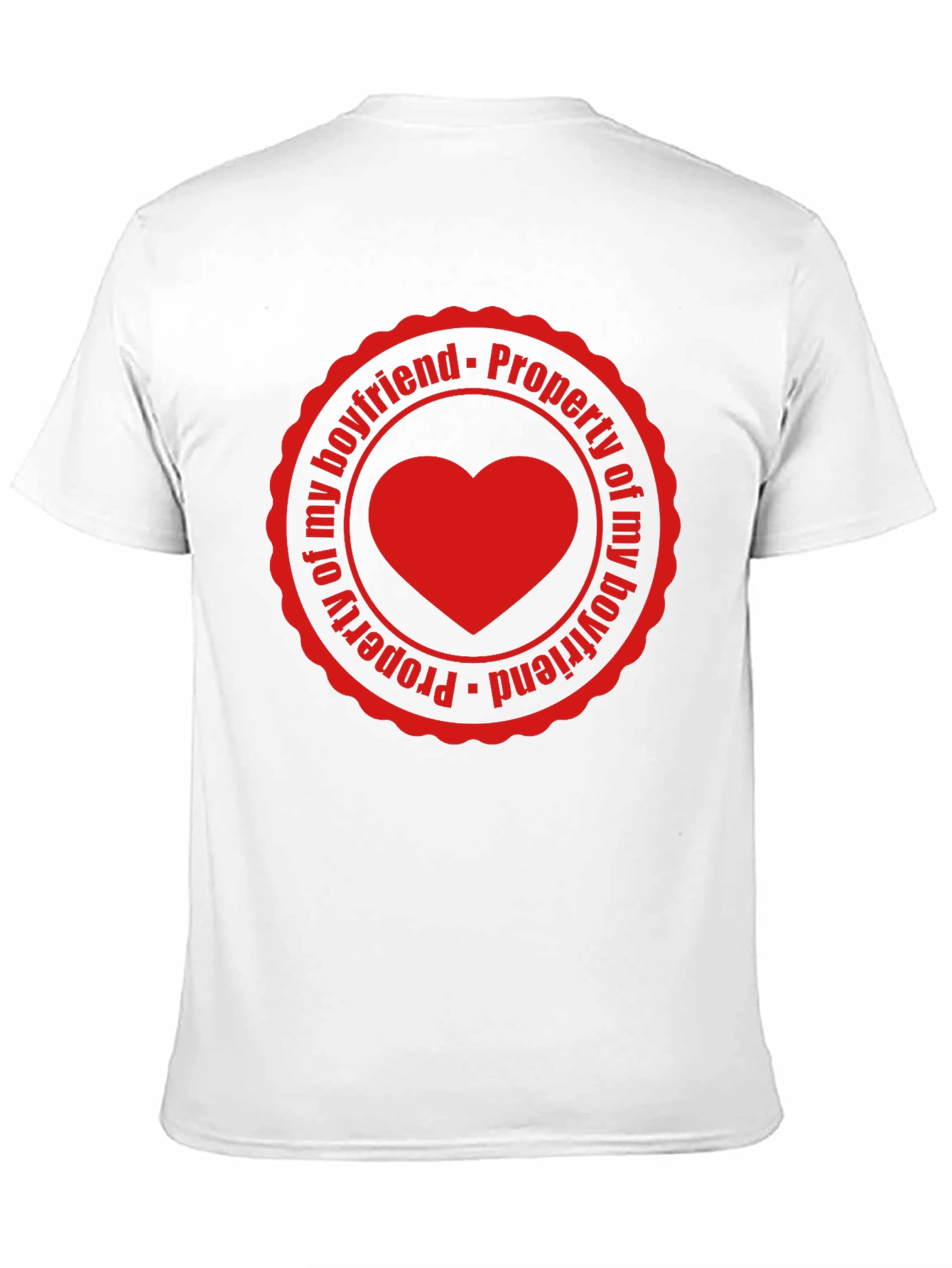 Property of My Boyfriend Heart Tee - Novelty Gift