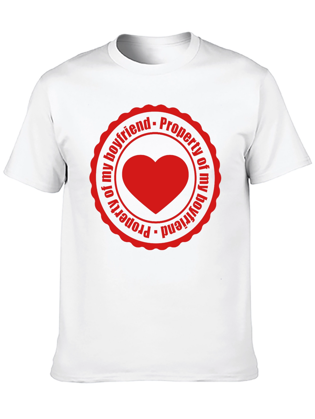 Property of My Boyfriend Heart Tee - Novelty Gift