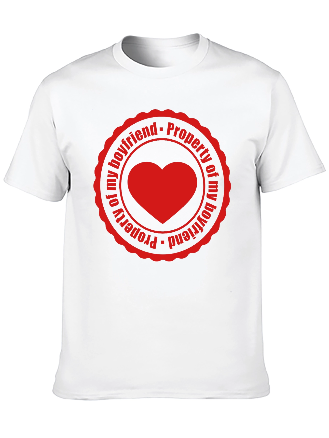 Property of My Boyfriend Heart Tee - Novelty Gift